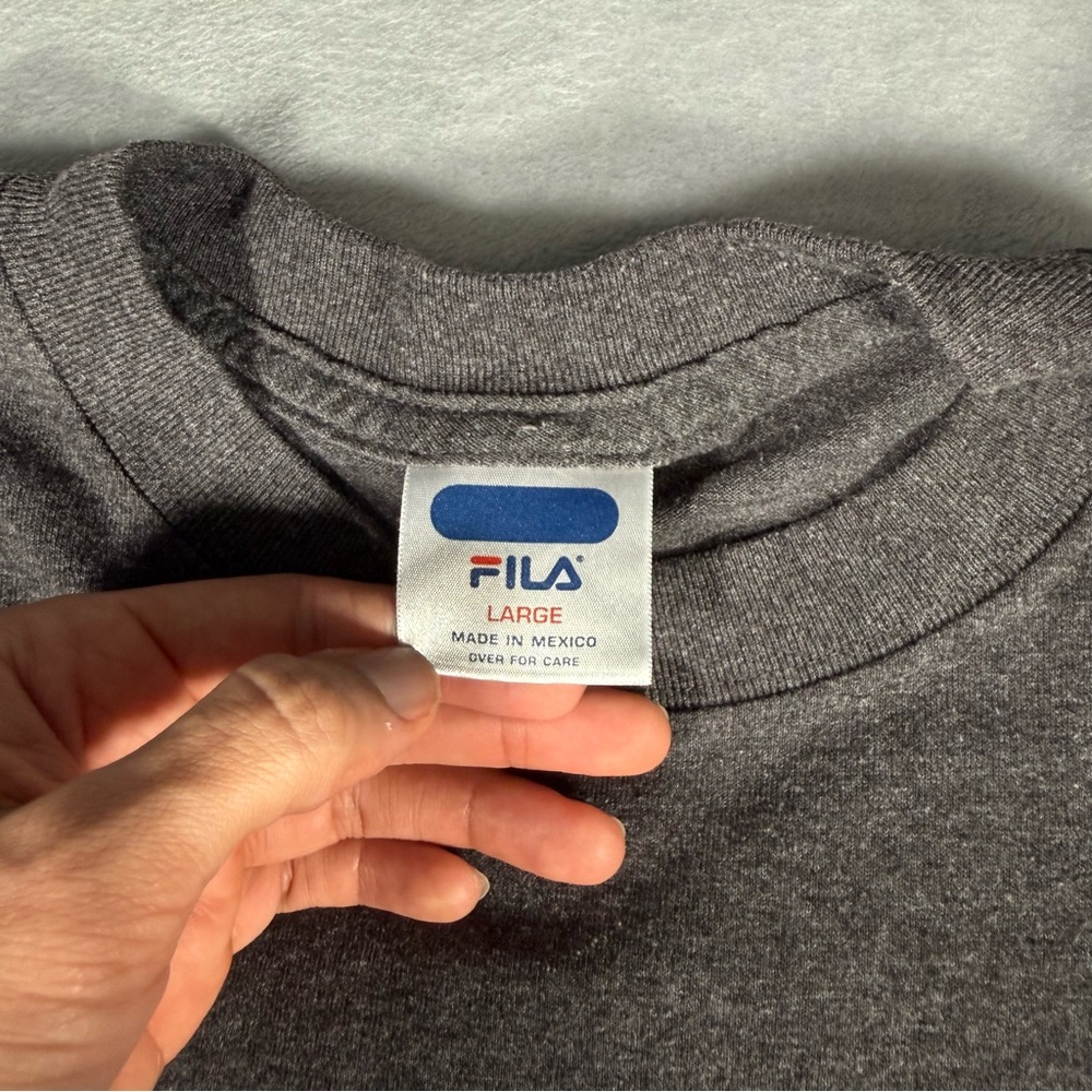 Vintage FILA Streetball Basketball T Shirt Mens L Oversized Fit Gray Y2K - Picture 3 of 6